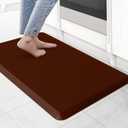 KitchenClouds Kitchen Mat Cushioned Anti Fatigue Rug 17.3"x28" Waterproof, Non Slip, Standing and Comfort Desk/Floor Mats for House Sink Office (Coffee)