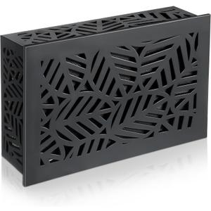 Saillong Doorbell Chime Cover Box Only, Upgrade Thickness Wooden Doorbell Cover Plate Inside House, Decorative Door Bell Box for Indoor/outdoor Home Wall, Easy to Install(Black)