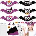 24 Sets Halloween Bat Paper Headband Crown Craft Kits Bat theme Paper Crown Making Kit Easy DIY Art and Craft Crown Hats Halloween Party Supplies for Kids Classroom Activities & School Parties