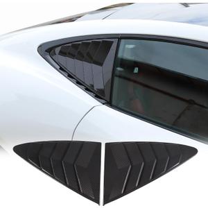 Daeiclru Rear Side Window Louver Cover Fit for Jaguar F-Type 2013-2024, Rear Window Shutters Trim Cover, Air Vent Scoop Shades Cover (Carbon Fiber Pattern)