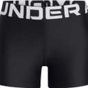 Under Armour Girls HeatGear Shorty, Medium, (001) Black / / White)