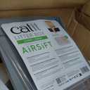 Catit Airsift Jumbo Hooded Litter Pan, Warm Gray/White - Privacy and Easy Access for Cleaning - Ideal for Larger or Multiple Cat Households