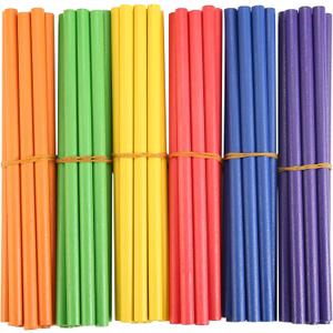 60 Pcs Rhythm Sticks for Kids Bulk, Wood Music Lummi Sticks, 6 Colors (Multicolour)