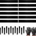 12 Pack Galvanized Steel Landscape Lawn Edging, 40" X 6" Metal Landscape Edging Border with 12 Clips, Metal Garden Edging Border, Metal Edging for Landscaping, Garden, Yard, Pathway(40Ft Total)