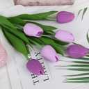 Artificial Tulips Flowers Fake Latex Tulip Stems - 30pcs Real Touch Faux Multicolor Tulips Flower for Easter Spring Wedding Bouquet Centerpiece Floral Arrangement Cemetery Table Decor