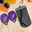 kowaku 2Pcs Beach Tennis Rackets, Beach Tennis Racquet, Portable Lightweight Beach Tennis Paddles with Bag for Playground Courtyard, 28cmx23.5cm