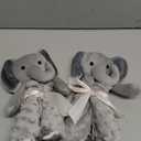 Pro Goleem Elephant Loveys for Babies Twin Baby Gifts Soft Security Blanket Baby Snuggle Toy Stuffed Animal Blanket for Infant and Toddler Gray, 2 Pack