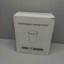 Clawsoff 400 Pack 8 oz Paper Cups, Brown Kraft Disposable Paper Coffee Cups, Unbleached Paper Cups for Hot/Cold Beverage Party, Picnic, Travel, and Events.