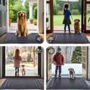 Buganda Front Door Mat Indoor Outdoor Entrance, Non-Slip Natural Rubber Doormats, Easy Clean, Low Profile, Dirt Trapper Entryway Floor Mats for Outside, Garages and Patios, 29.5x17, Grey