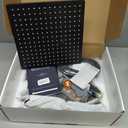 Aolemi Ceiling Mount Shower Faucet Set with Handheld Spray High Pressure Shower Faucets Sets Complete Rough-in Valve and Shower Trim Kit System Included Rainfall Matte Black 12 Inch LED Shower Head