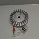 Aluminum 212 Hemi Flywheel 10krpm Compatible with Predator 212cc 224cc 60363 Engine Coleman CT200U BT200X CT200U-EX Baja Warrior MB200 MB165 Mini Bike Go Kart Performance Part with Timing Key