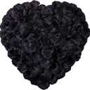 2 x CO-RODE 1200pcs Black Rose Petals,Artificial Flowers for Wedding,Parties,Romantic Night Atmosphere,Valentine's Day,Anniversaries