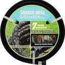 Soaker Hose 5/8" 50ft Rubber Garden Soaker Hoses, Water Seeper Round Drip Hose, Heavy Duty Drip Irrigation Hose For Vegetable, Lawn, Plants and Trees Watering