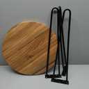 Deco 79 Wooden Side End Accent Table End Table with Black Metal Hairpin Legs, Side Table 18" x 18" x 22", Brown