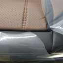 MINGBRON Car Seat Covers Full Set, Brown Car Seat Cover Lumbar Support, Car Seat Protector Waterproof, Nappa Leather Car Seat Cushion, Front Seats and Back Fit for Most Cars