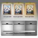MQOUO 24.4" Wireless Picture Lights, Rechargeable Battery Art Display Light with Remote Control, Dimmable/Timer Off Dartboard Light, 3 Lighting Modes Full Metal Painting Display Lights (Gold-1Pack)