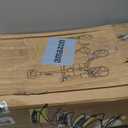 3 in 1 Collapsible Wagon Converts to Bench, 220lbs Foldable Wagon Cart with Wheels, 120L Shopping Cart for Groceries Folding Utility Wagon for Beach, Garden, Camping, Sport, Black