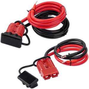 7 FT Quick Disconnect Winch Power Cable, 4 Gauge 4 AWG Copper Wiring, Heavy Duty Quick Disconnect Cables