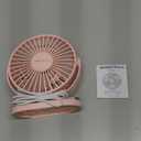 SWEETFULL USB Desk Fan Small Quiet - 3 Speeds Mini Personal Portable Fan 360 Rotation Adjustable, 5.5 Inch Office Table Cooling Gadgets on Desktop (Pink)