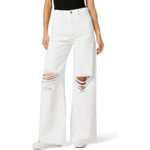 Hudson Womens James High Rise Wide Leg Jean (White)