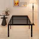 Maenizi Twin Bed Frames No Box Spring Needed, 20 Inch Heavy Duty Metal Bed Frame Twin Support Up to 2500 lbs, Easy Assembly, Noise Free, Black