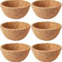 6 x 6 Pack 12 Inch Coco Liners for Hanging Baskets - Natural Hanging Basket Liners Coconut Liners for Planters Coconut Fiber Planter Liner for Wire Baskets and Flowers Outdoor Garden Decor