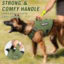 MOOGROU Tactical Dog Harness for Large Dogs,No Pull Military Dog Vest with Handle,Reflective Heavy Duty Pet Harness for K9 Working Walking Hiking Training Green XL