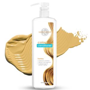 Keracolor Color + Clenditioner 3-in-1 Color-Depositing Conditioner, Gentle Cleansing Conditioner Infusing Semi-Permanent Hair Color, 9 Shades, 33.8 Fl Oz (Honey)