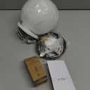 Mid Century Modern Globe Semi Flush Mount Ceiling Light Fixture Frosted Glass with Black Finish1-Light Globe Glass Ceiling Lights for Aisle Porch Stairway Closet Kitchen Laundry Room (Bulb Incl.) (6 inch)