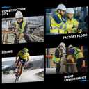 Hi Vis Long Sleeve Reflective T Shirts Safety Work Shirts Black Bottom Fast Dry for Men 12PCS (Yellow, XL)