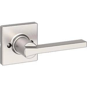 Kwikset Casey Dummy Door Handle, Single Sided Lever for Closets, French Double Doors, and Pantry, Satin Nickel Non-Turning Reversible Interior Push/Pull Lever, with Microban Protection (1 Pack, Satin Nickel)