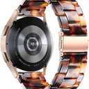 Quick Release Watch Resin Band 22mm 20mm 18mm,Women Men Wacth Bands Compatible with Samsung Galaxy Watch/Huawei Watch/Amazfit Stratos/Garmin Watch/Asus Zenwatch 2 (Tortoise-Tone)