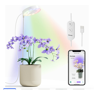 Diivoo Bluetooth Plant Light, Led Grow Lights Full Spectrum for Indoor Plants, APP with Growth Spectrum of 27 Species & 2 Light Modes & Automatic Timer with Stepless Dimming for Flowers, Bonsais etc