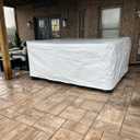 TRANSHIELD Heavy Duty Outdoor Furniture Cover – Sun Protection for Summer Sun, Durable, Weather-Resistance for Outdoor Furniture | Water & Dust Resistant, Easy to Use & Secure Fit (85" x 85" x 40")