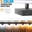 VOLISUN Modern Bathroom Vanity Light 23.6 inch, 14W Dimmable 5CCT Led Bathroom Light Fixture Over Mirror, Black Bar Vanity Light for Bathrooms Mirror Cabinets Bedroom-ETL Certificated