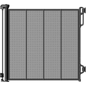 Reinforced Retractable Baby Gate or Mesh Dog Gate,Easy to Use for Stairs, Doorways, Hallways, Indoor, Outdoor, Wide Pet Gate 33.5" Tall, Extends to 55" Wide, Black