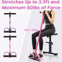 Resistance Bands with Handles, 6-Tube Elastic Foot Pedal Resistance Bands, Natural Rubber Ankle Puller Sit-up Exercise, Multifunction Fitness Band for Abdomen, Waist, Arm, Leg Stretching Training