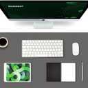 K KNODEL Large Office Leather Desk Mat, Mouse and Keyboard Pad, Computer and Laptop Mat, Desktop Protector and Cover, Writing Pad and Blotter (31.5"x15.7", Dark Gray)