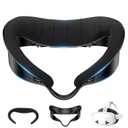 Compatible with Oculus Quest 3s Face Pad Cover - Widen Facial Interface,Cooling Ice Silk Cotton Face Cushion Replacement for Meta Quest 3s Accessories, Breathable Air-Circulation and Anti-Fog Design (2PCS)