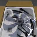 ZMISHIBO Ceiling Fans with Lights and Remote, 19.7'' Low Profile Ceiling Fan, 3000-6000K Dimmable Modern Flush Mount LED Fan Light, 6 Wind Speeds, Black Fandelier Ceiling Fans for Bedroom