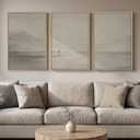 Framed Neutral Christian Jesus Canvas Wall Art for Living Room, 3 Piece, 20"W x 30" H x 3Pcs