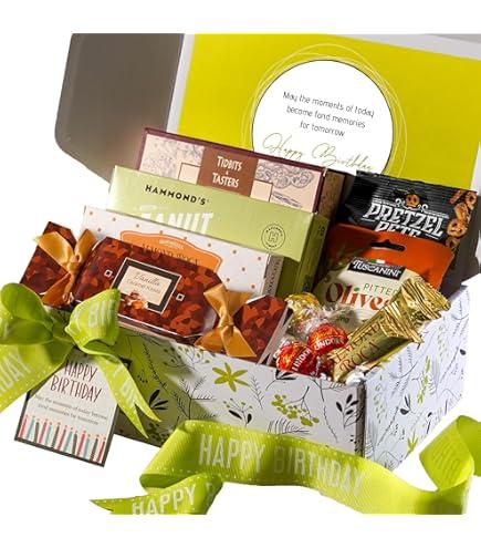 Broadway Basketeers Thank You Gift Box for Appreciation - Gourmet Delight - Curated Gourmet Food - Treats Gift Box - Individually Wrapped Gourmet Edible Care Package, Mar/17/2027