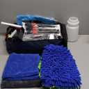 AUTODECO 42Pcs Car Wash Detailing Kit Cleaning Set with Foam Gun Sprayer, Long-Handle Brush, Collapsible Bucket, Large Wash Mitt, Towels, Complete Interior & Exterior Car Washing Supply Set (Blue)