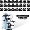 Self Adhesive Caster Wheels for Countertop - Furniture Sliders & Appliance Rollers for Kitchen, Coffee Machine, Blender, Oven(Black, 24pcs)
