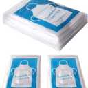 JIAKAI 23 x 37 inches Clear Polyethylene Waterproof Disposable Aprons For Cooking, Serving, Painting or Dish-Washing-100pcs