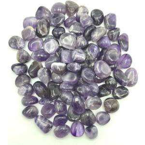 GEMSCITE Amethyst 1/2 LB Tumbled Stones and Crystals Bulk Natural Crystal Kit for Reiki Healing Crystal Polished, Tumble Stones, Chakra Balancing, Good Luck, Reiki Gift, Home Dcor