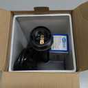 Bedside Table Lamp with Touch Control & USB C+A Charging Ports LED Desk Lamp with 2 AC Outlets, Minimalist Nightstand Light with Black Fabric Shade for Bedroom, Living Room, Office, White