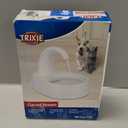 TRIXIE Curved Stream Drinking Fountain for Cats and Dogs, 84.5oz Automatic Water Dispenser, Cat Water Bowl,White