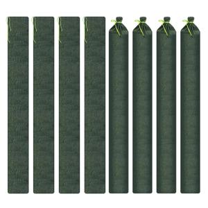 8PCS 6in6Ft Thickened Canvas Sand Bags for Flooding - Large Capacity, Reusable Sandbag Tubes with Drawstring, Green Flood Prevention Barriers Fits Home, Garage & Fence, Ideal Flood Supplies, Green