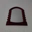 Mirror Wall Decor for Home Office Apartment, Colorful Decorative Mirror for Entryway Porch Fireplace, Irregular Hanging Wall Art Sculpture for Christmas (Wine Red) (16x10")